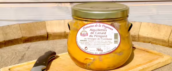 Aiguillettes de Canard du Périgord au vinaigre de framboise
